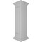 Ekena Millwork 12"W x 48"H Straight Newel Post with Panel, Flat Capital & Base Trim (Installation kit included) NWL12X48SPF0B0 - alternate 5